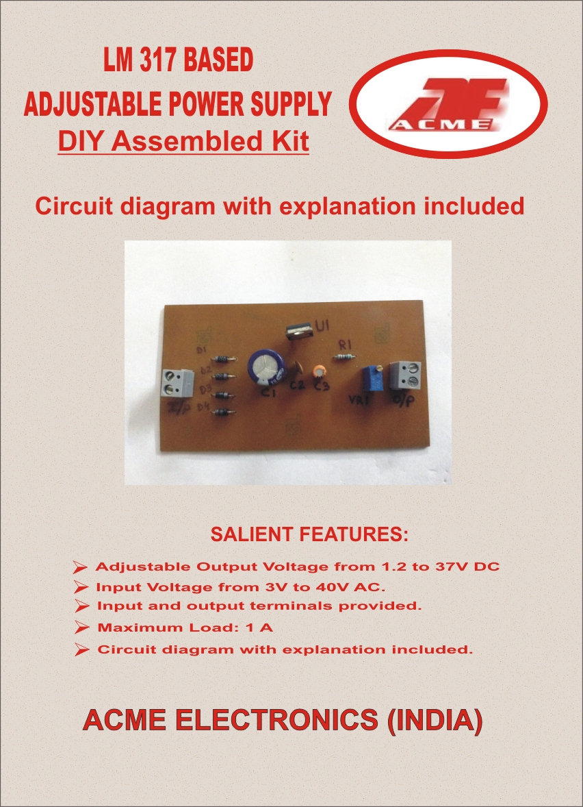 LM-317 Based Adjustable Power Supply DIY